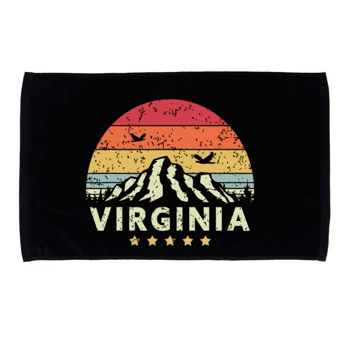 Virginia Retro Style Va Usa Microfiber Hand Towel