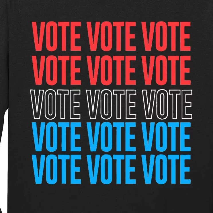 Vote Retro Style Vote 2024 Election Tall Long Sleeve T-Shirt