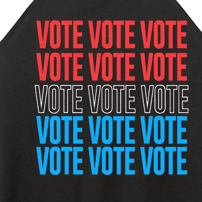 Vote Retro Style Vote 2024 Election Women’s Perfect Tri Rocker Tank