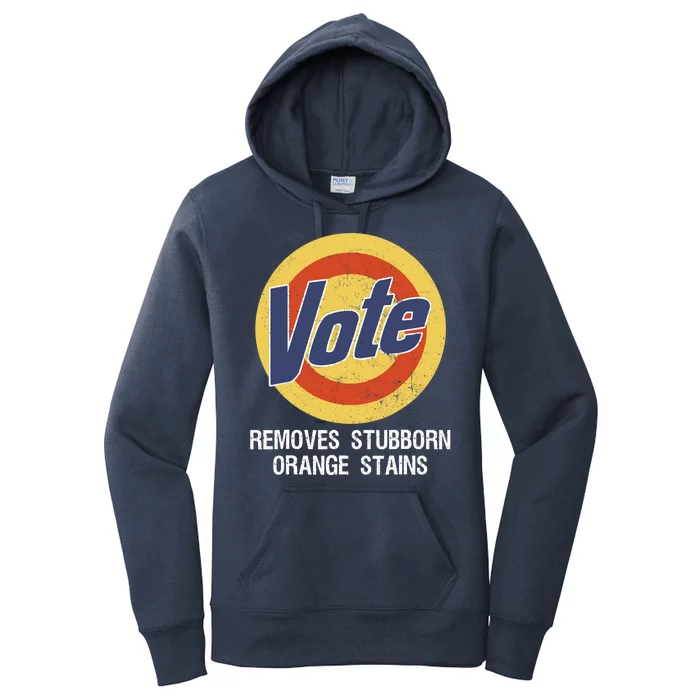 Vote Remove Stubborn Orange Stains Kamala Harris Lady Cat Women's Pullover Hoodie