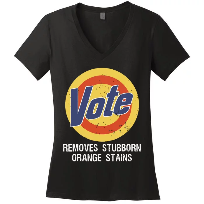 Vote Removes Stubborn Orange Stains Women's V-Neck T-Shirt