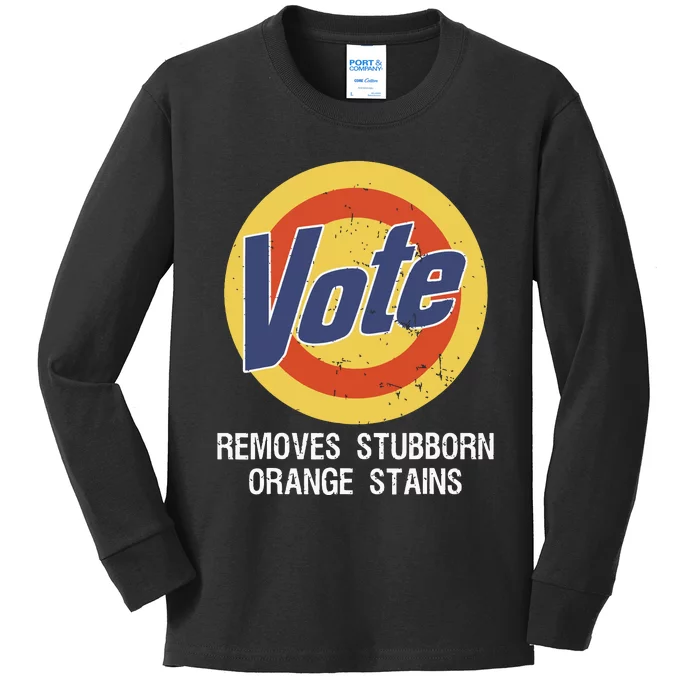 Vote Removes Stubborn Orange Stains Kids Long Sleeve Shirt