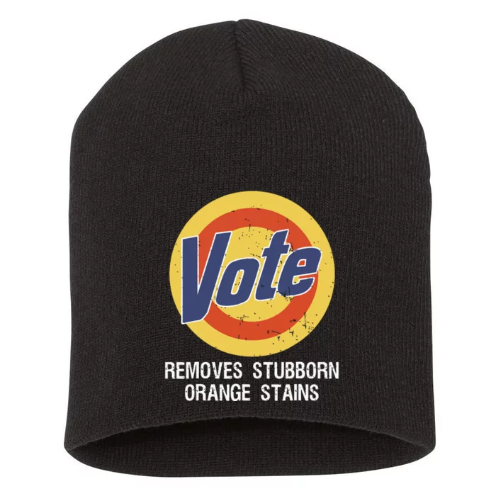 Vote Removes Stubborn Orange Stains Short Acrylic Beanie