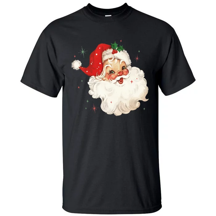 Vintage Retro Santa Christmas Tall T-Shirt