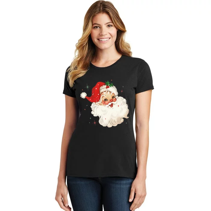 Vintage Retro Santa Christmas Women's T-Shirt