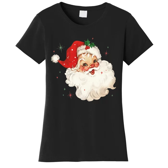 Vintage Retro Santa Christmas Women's T-Shirt