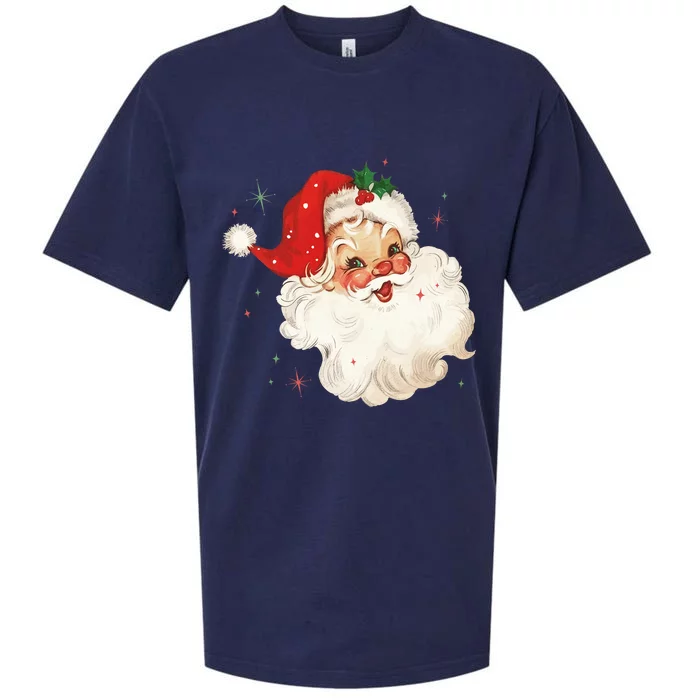 Vintage Retro Santa Christmas Sueded Cloud Jersey T-Shirt