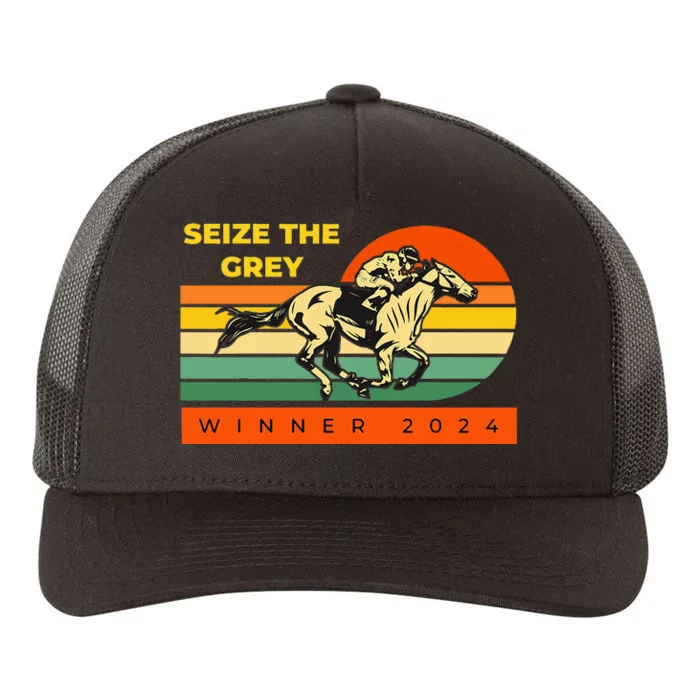 Vintage Racing Seize The Grey Betting Yupoong Adult 5-Panel Trucker Hat