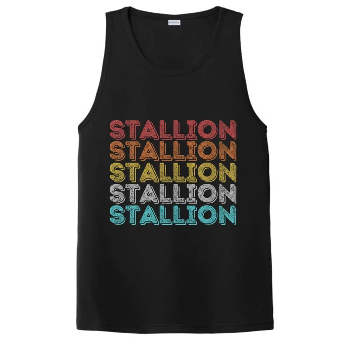 Vintage Retro Stallion Performance Tank