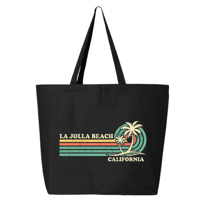 Vintage Retro Summer Vacation California La Jolla Beach 25L Jumbo Tote