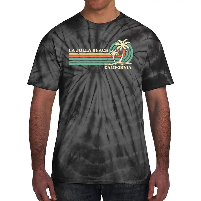 Vintage Retro Summer Vacation California La Jolla Beach Tie-Dye T-Shirt