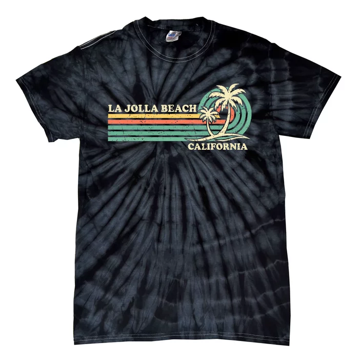 Vintage Retro Summer Vacation California La Jolla Beach Tie-Dye T-Shirt