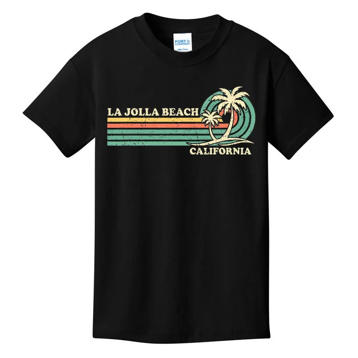 Vintage Retro Summer Vacation California La Jolla Beach Kids T-Shirt