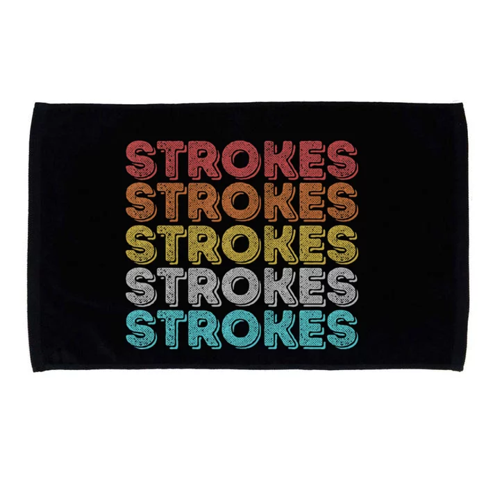 Vintage Retro Strokes Microfiber Hand Towel