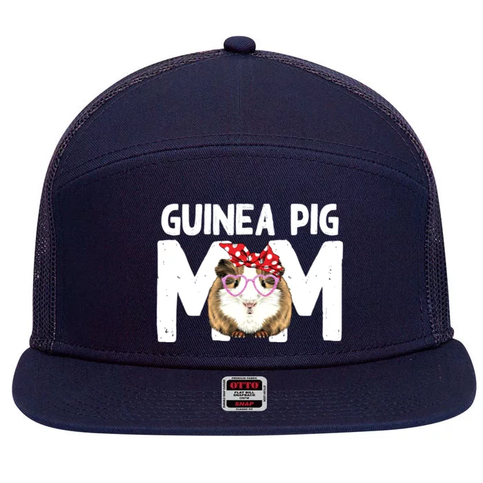 Vintage Retro Style Wildlife Cavy Animal Guinea Pig Mom Great Gift 7 Panel Mesh Trucker Snapback Hat