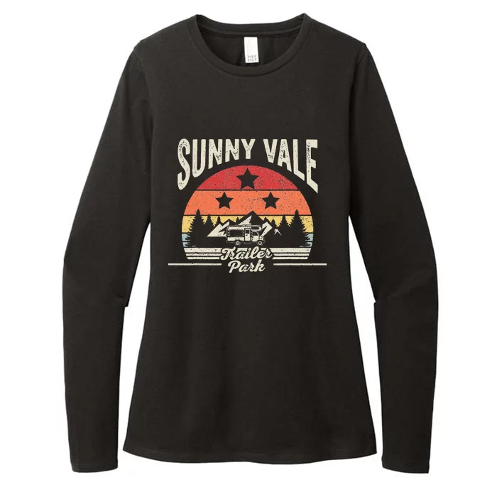 Vintage Retro Sunnyvale Trailer Park Womens CVC Long Sleeve Shirt