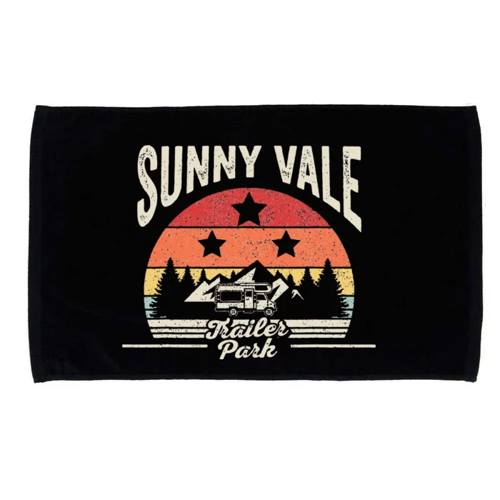 Vintage Retro Sunnyvale Trailer Park Microfiber Hand Towel