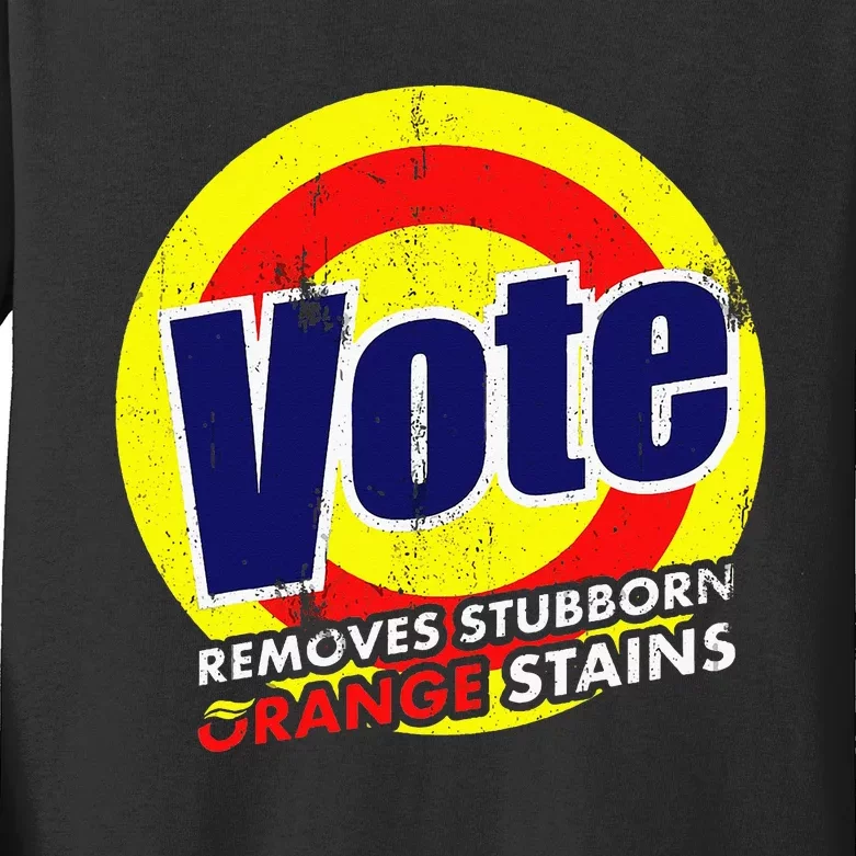 Vote Removes Stubborn Orange Stains 2024 Kids Long Sleeve Shirt