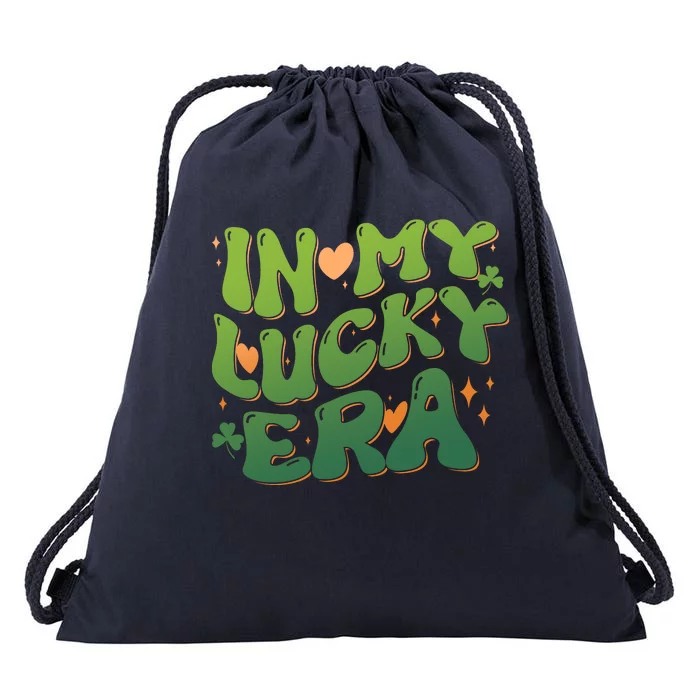 Vintage Retro St Patricks Day In My Lucky Era Drawstring Bag