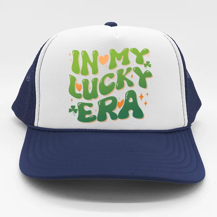 Vintage Retro St Patricks Day In My Lucky Era Trucker Hat