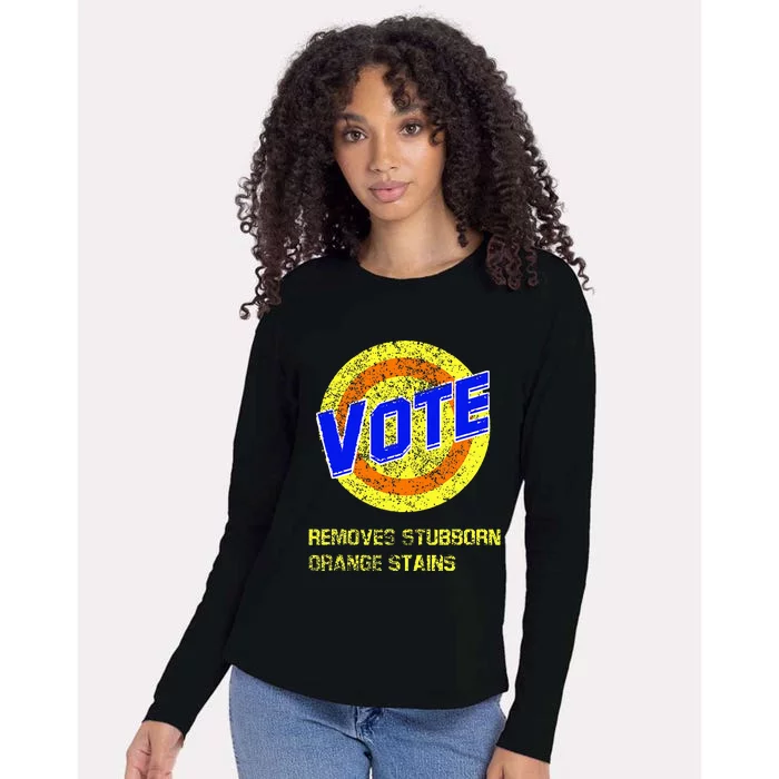 Vote Removes Stubborn Orange Stains Womens Cotton Relaxed Long Sleeve T-Shirt