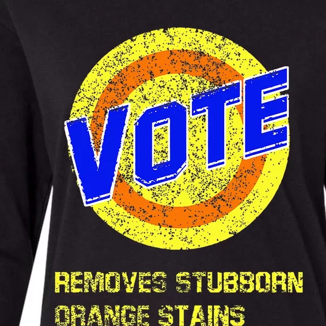 Vote Removes Stubborn Orange Stains Womens Cotton Relaxed Long Sleeve T-Shirt