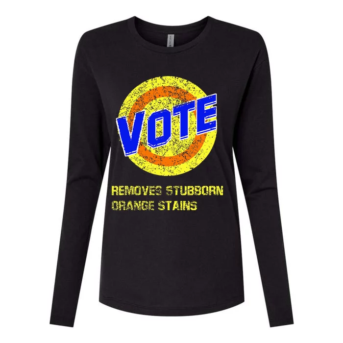 Vote Removes Stubborn Orange Stains Womens Cotton Relaxed Long Sleeve T-Shirt