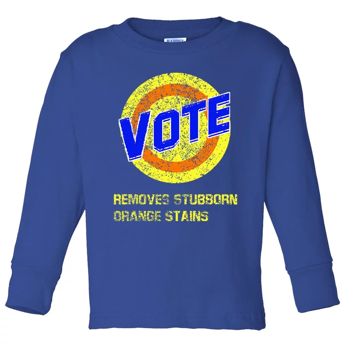 Vote Removes Stubborn Orange Stains Toddler Long Sleeve Shirt