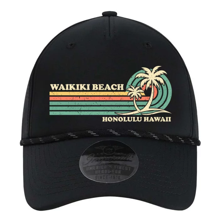 Vintage Retro Summer Vacation Honolulu Hawaii Waikiki Beach Funny Gift Performance The Dyno Cap