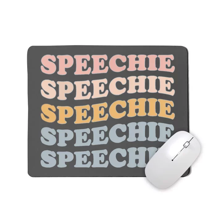 V4Z5 Retro Speechie Speech Language Pathologist Therapy Mousepad