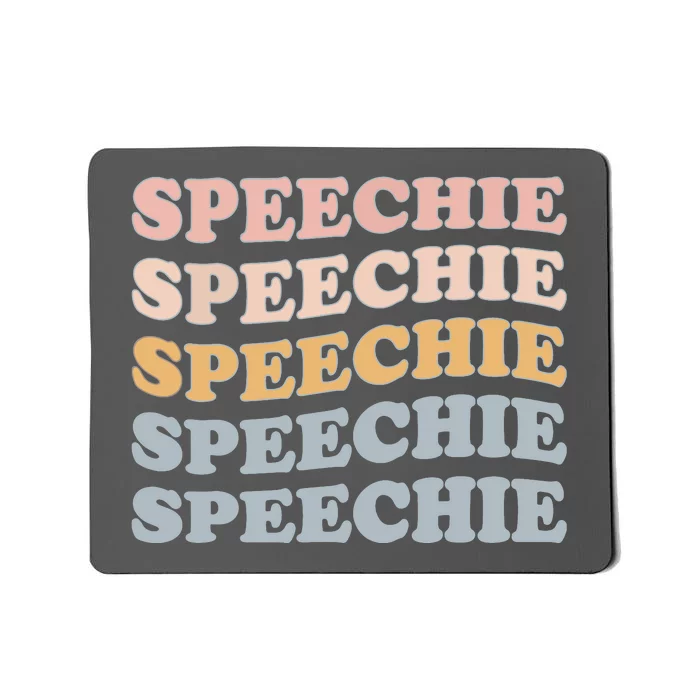 V4Z5 Retro Speechie Speech Language Pathologist Therapy Mousepad