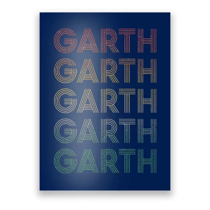 Vintage Retro Style Garth Poster