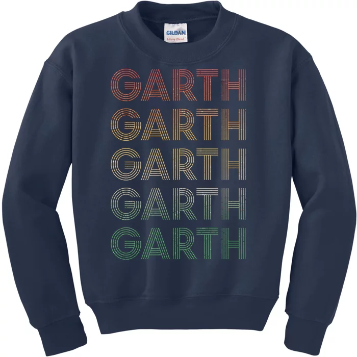 Vintage Retro Style Garth Kids Sweatshirt