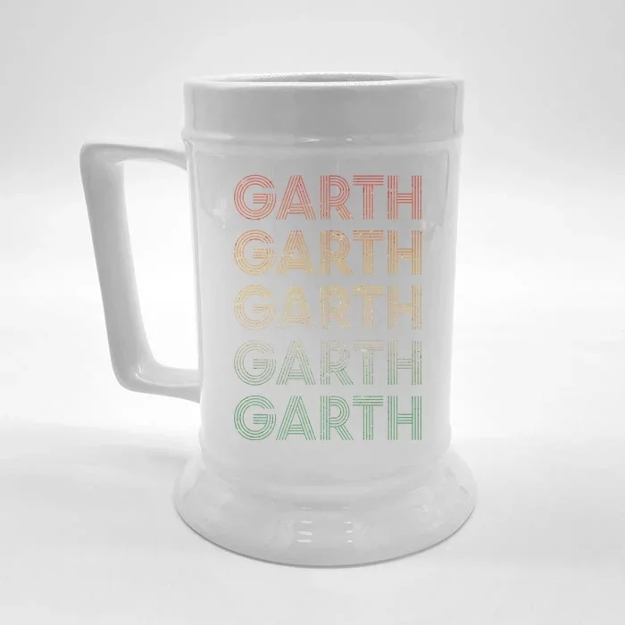 Vintage Retro Style Garth Front & Back Beer Stein