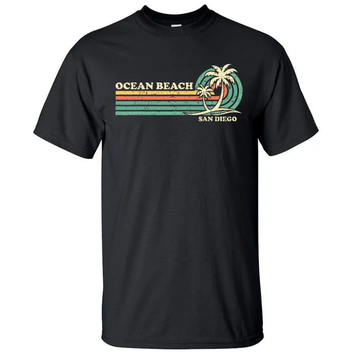 Vintage Retro Summer Vacation San Diego Ocean Beach Tall T-Shirt