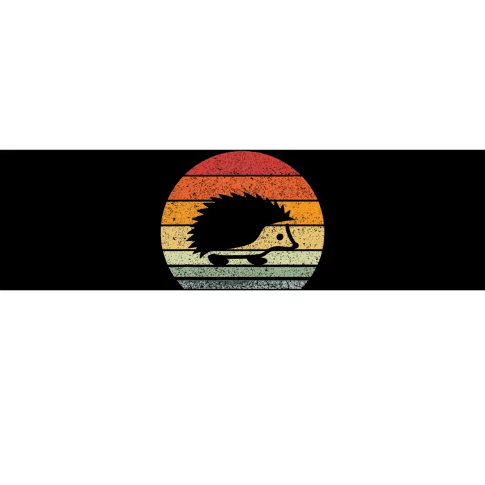 Vintage Retro Sunset Hedgehog Bumper Sticker