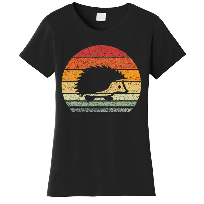 Vintage Retro Sunset Hedgehog Women's T-Shirt