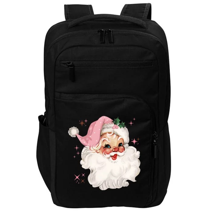 Vintage Retro Santa Chirstmas Funny Gift Pink Hat Claus Funny Gift Impact Tech Backpack