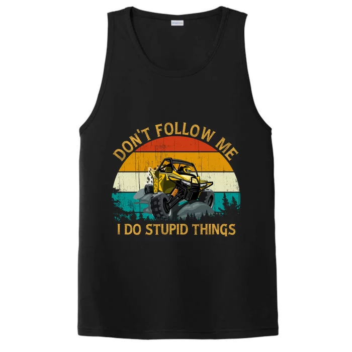 Vintage Retro Style Utv Atv Quad Offroad Car Dont Follow Me Great Gift Performance Tank