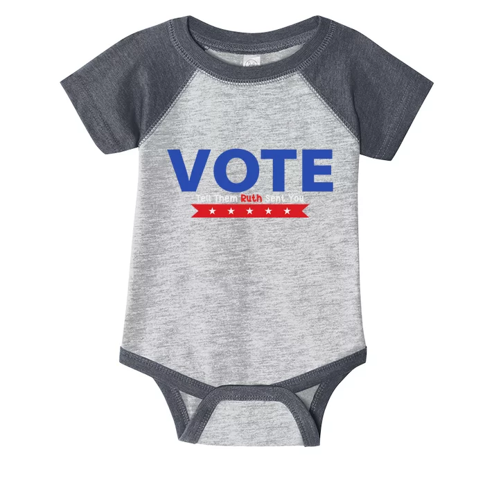 Vote Ruth Sent You Feminist Power Infant Baby Jersey Bodysuit