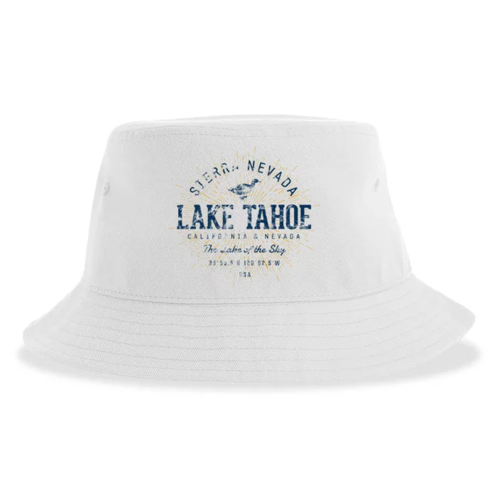 Vintage Retro Style Lake Tahoe Sustainable Bucket Hat