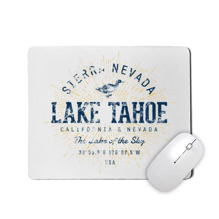 Vintage Retro Style Lake Tahoe Mousepad