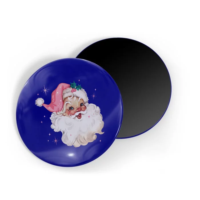 Vintage Retro Santa Christmas Pink Hat Cool Gift Magnet