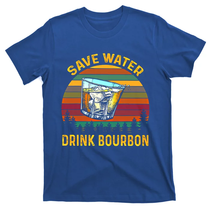 Vintage Retro Save Water Bourbon Gift T-Shirt