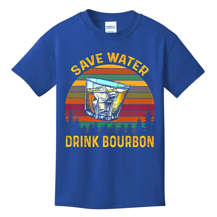 Vintage Retro Save Water Bourbon Gift Kids T-Shirt