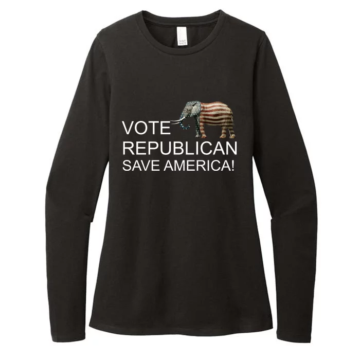 Vote Republican Save America Womens CVC Long Sleeve Shirt