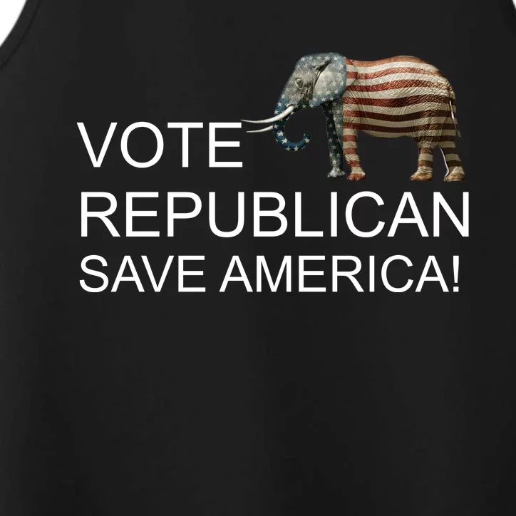 Vote Republican Save America Performance Tank