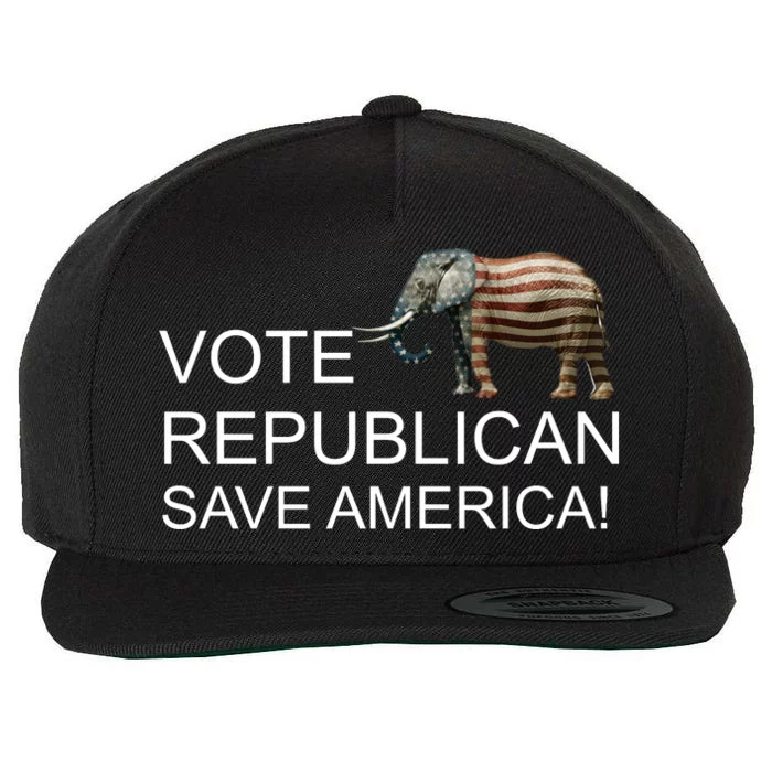 Vote Republican Save America Wool Snapback Cap