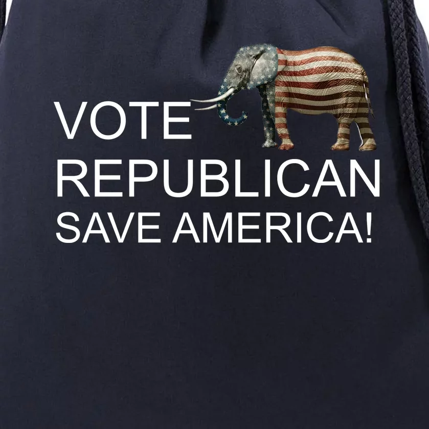 Vote Republican Save America Drawstring Bag