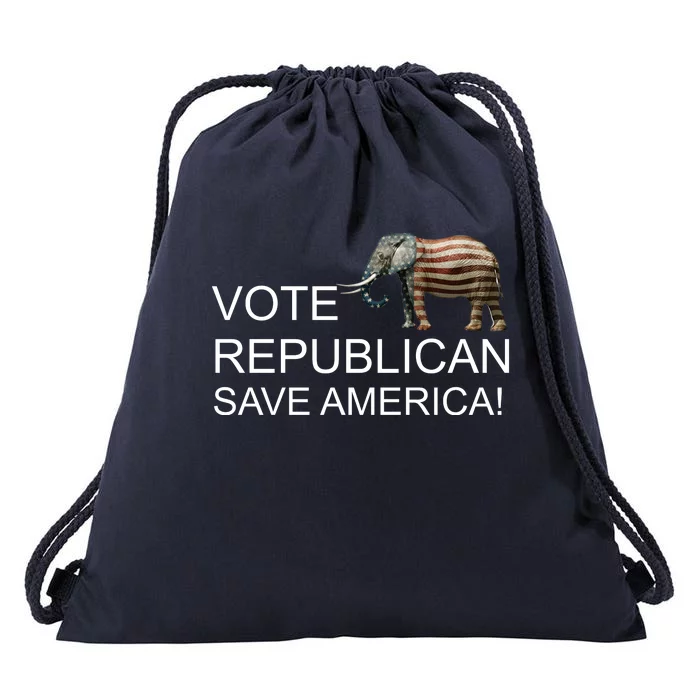 Vote Republican Save America Drawstring Bag